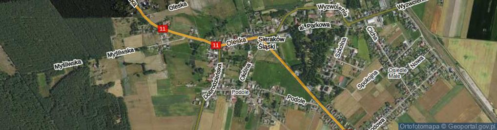 Zdjęcie satelitarne Okólna ul.